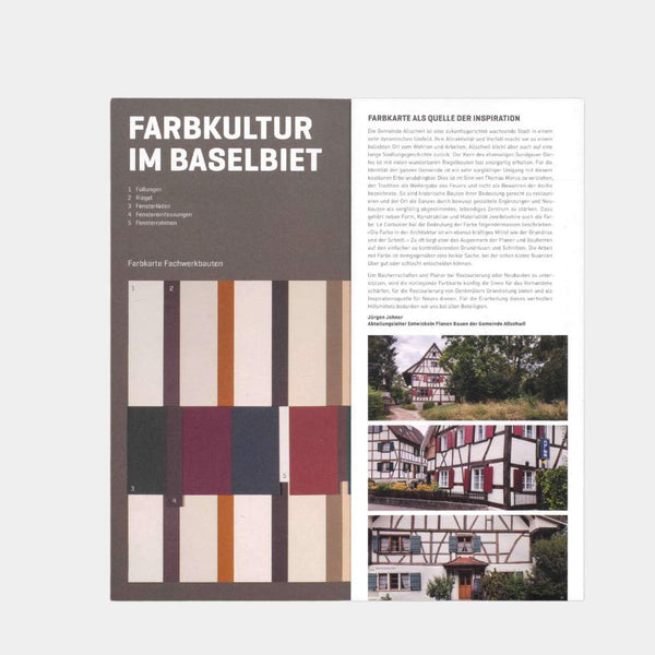 Farbkultur im Baselbiet – Farbkarte für Fachwerkbauten