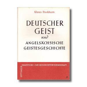 Deutscher Geist und angelsächsische Geistesgeschichte